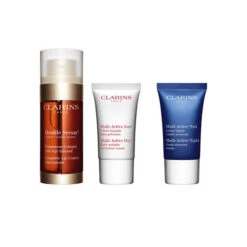 Clarins Cofanetto Double Serum 30 Ml + Multi-Active Crema Giorno 15 Ml + Multi-Active Crema Notte 15 Ml