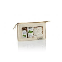 Omia - Kit Corpo Olio Di Jojoba - Bagno Seta 100 Ml + Crema Corpo 75 Ml + Spugna + Pochette