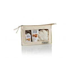 Omia - Kit Corpo Olio Di Mandorla - Bagno Seta 100 Ml + Crema Corpo 75 Ml + Spugna + Pochette