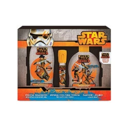 Disney - Cofanetto Star Wars Bath Time - Doccia Shampoo 250 Ml + Sapone Liquido 250 Ml + Penna Con Mini Torcia