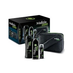 Malizia - Cofanetto Malizia Uomo - Deodorante Maxi 175 Ml + Gel Doccia Shampoo 250 Ml + Schiuma Da Barba 50 Ml + Beauty