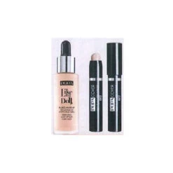 Pupa - Like A Doll Fondotinta 030 Natural Beige + Correttore Stick 002 Beige In Regalo Pelli Medie