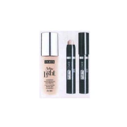Pupa - Active Light Fondotinta 010 Porcelain + + Correttore Stick 001 Beige In Regalo Pelli Chiare