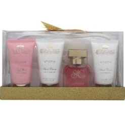 Style & Grace Utopia Lush Travel Essentials Confezione Regalo 50ml EDP + 70ml Lozione Corpo + 70ml Bagnoschiuma + 70ml Crema Mani + Borsa