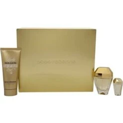 Paco Rabanne Lady Million Eau My Gold! Confezione Regalo 50ml EDP Spray + 100ml Lozione Corpo + 7ml EDP Mini
