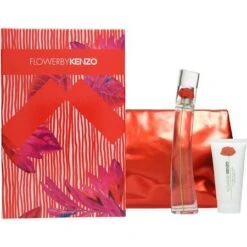 Kenzo Flower Confezione Regalo 50ml EDP Spray + 50ml Lozione Corpo + Borsetta