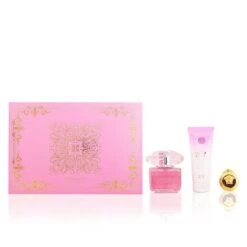 Versace Bright Crystal Confezione Regalo 90ml EDT + 100ml Lozione Corpo + Portachiavi