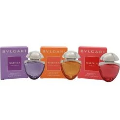 Bulgari Bvlgari Miniatures Confezione Regalo The Jewel Charms Collection 15ml Omnia Indian Garnet EDT + 15ml Omnia Coral EDT + 15ml Omnia Amethyste EDT