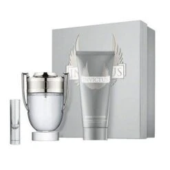 Paco Rabanne Invictus Confezione Regalo 100 Ml EDT Spray + 100 Ml Gel Doccia + 10 Ml EDT Mini