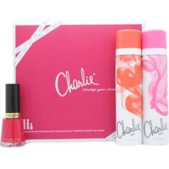 Revlon Charlie Confezione Regalo 150ml Charlie Pink Body Spray + 150ml Charlie Red Body Spray + Smalto - Cherries In The Snow