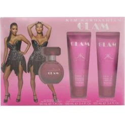 Kim Kardashian Glam Confezione Regalo 30ml EDP + 100ml Lozione Corpo + 100ml Bagnoschiuma