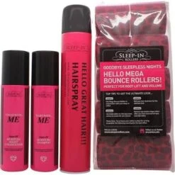 Sleep In Rollers Girls Night Out Confezione Regalo 10 X Bigodini + 400ml Lacca + 250ml Shampoo + 250ml Balsamo