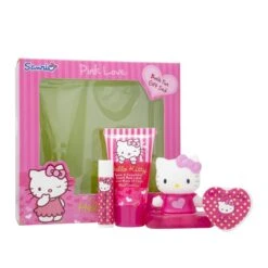 Hello Kitty Pink Love Confezione Regalo 50ml Lozione Corpo + 20g Saponi Da Bagno + 4.5g Balsamo Labbra