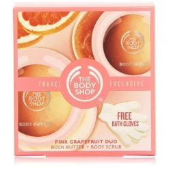 The Body Shop Pink Grapefruit Confezione Regalo 100ml Lozione Corpo + 100ml Body Scrub + Guanti