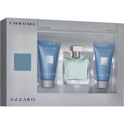 Azzaro Chrome Confezione Regalo 100 Ml EDT + 75 Ml Balsamo Dopobarba + 75 Ml All Over Shampoo