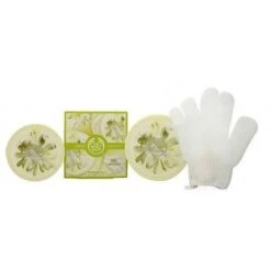 The Body Shop Moringa Duo Travel Exclusive Confezione Regalo 200 Ml Burro Corpo + 200 Ml Body Scrub + Guanti Da Bagno