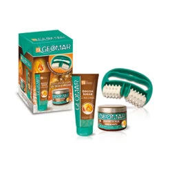 Geomar - Cofanetto Geomar Sugar - Doccia Sugar 200 Ml + Sugar Scrub 300 G + Massaggiatore