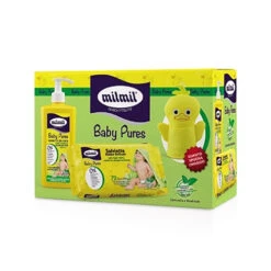 Mil Mil - Cofanetto Baby Pures - Bagnetto Delicato Corpo & Capelli + Salviette Bimbo + Guanto Spugna