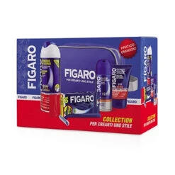 Figaro - Cofanetto Classico - Schiuma Da Barba + Crema Viso Dopobarba + Parfum Deodorant + Rasoi Usa E Getta + Pochette