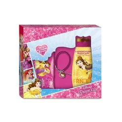 Disney Princess Disney - Cofanetto Princess Belle - Bagnoschiuma + Salviette + Braccialetto Con Ciondolo
