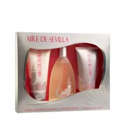 Instituto Español Aire De Sevilla Confezione Regalo 150 Ml EDT Spray + 150 Ml Gel Esfoliante + 150 Ml Crema Corpo