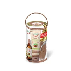 Equilibra - Cofanetto Olio Naturale Karite' - Olio Corpo 120 Ml + Crema Corpo Fluida 200 Ml + Spugnarete Light Coordinato