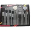 Active Cosmetics Professional Cosmetics Brush Set 4 Applicatori + Spugnetta + Specchio + 12 Pennelli