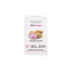 Omia - Cofanetto Ecobio Visage Essential Mandorla E Malva - Crema Viso 75 Ml + Salviette Struccanti Argan 25 Xlarge Pz + Pochette Cotone