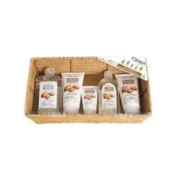 Omia - Cofanetto Cestino Naturale Olio Di Argan - Bagno 400 Ml + Crema Corpo 200 Ml + Crema Mani 75 Ml + Shampoo 250 Ml + Balsamo 200 Ml