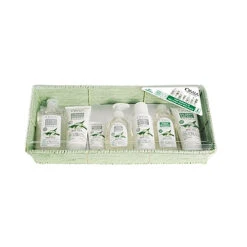Omia - Cofanetto Cestino Naturale Aloe Vera - Bagno 400 Ml + Crema Corpo 200 Ml + Crema Mani 75 Ml + Non Sapone 300 Ml + Intimo 250 Ml + Shampoo 250 Ml + Balsamo 200 Ml