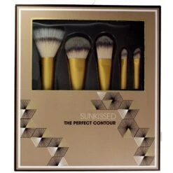 Sunkissed The Perfect Contour Brush Confezione Regalo 5 X Pennelli ( Stippling Brush + Contour Brush + Foundation Brush + Eyeshadow Brush + Brow Brush )
