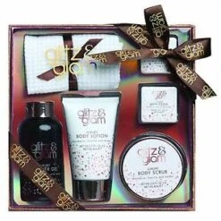 Style & Grace - Glitz & Glam Sparkly Does It! Confezione Regalo 80 Ml Bagnoschiuma + 60 Ml Body Butter + 120 Ml Body Polish + 2 X 35 G Saponette Da Bagno + Telo Viso