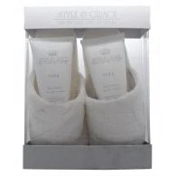 Style & Grace - Puro Pure Bliss Slipper Confezione Regalo 150 Ml Bagnoschiuma + 150 Ml Lozione Per Il Corpo + Pantofole