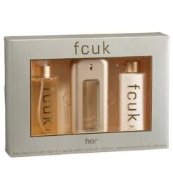 FCUK Gift Set Confezione Regalo 100 Ml EDT + 250 Ml Lozione Corpo + 250 Ml Profumo Corpo