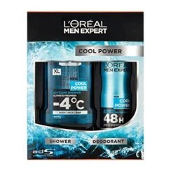 L'Oreal Paris - Men Expert Cool Power Confezione Regalo 300 Ml Gel Doccia + 150 Ml Anti-Traspirante Spray