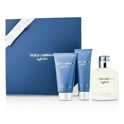 D&G Dolce & Gabbana - Light Blue Confezione Regalo 125 Ml EDT Spray + 75 Ml Balsamo Dopobarba + 50 Ml Gel Doccia