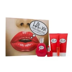 Jigsaw - LOL XX Kiss Kiss Me Confezione Regalo 100 Ml EDT Spray + 150 Ml Lozione Corpo + 150 Ml Bagnoschiuma + Rossetto + Lucidalabbra