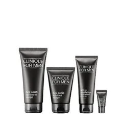 Clinique For Men Confezione Regalo 200 Ml Sapone Viso + 100 Ml Scrub Viso + 100 Ml Lozione Idratante SPF21 + 5 Ml Gel Occhi Anti-Stanchezza