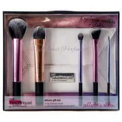 Real Techniques Collector's Edition Deluxe Confezione Regalo 5 X Pennelli + Borsetta
