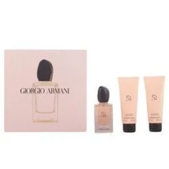 Giorgio Armani Si Confezione Regalo 50 Ml EDP Spray + 75 Ml Gel Doccia + 75 Ml Lozione Per Il Corpo
