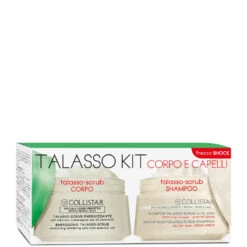 Collistar Talasso-Scrub Kit Corpo E Capelli. 300 Talasso-Scrub Sali Esfolianti Rivitalizzanti Con Oli Essenziali + 250 Gr Shampoo Talasso Scrub Cute Sana