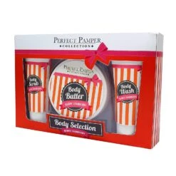Perfect Pamper Frosted Cranberry Set Regalo 100 Ml Scrub Corpo + 220 Ml Burro Corpo + 100 Ml Doccia Schiuma
