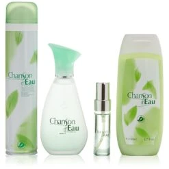 Coty Chanson D'Eau Confezione Regalo 100 Ml EDT + 15 Ml EDT + 200 Ml Gel Doccia + 200 Ml Deodorante Spray Donna