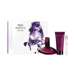 Calvin Klein Deep Euphoria Confezione Regalo 100 Ml EDP + 10 Ml EDP + 100 Ml Lozione Corpo Donna