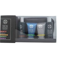 Style & Grace Skin Expert The Travellers Bag Confezione Regalo 200 Ml Bagnoschiuma + 200 Ml Shampoo + 200 Ml Balsamo Dopobarba + Body Puff + Borsetta