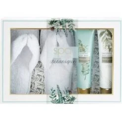 Style & Grace Spa Botanique Flip Flop Slipper Confezione Regalo 200 Ml Bagnoschiuma + 200 Ml Lozione Corpo + Pantofole