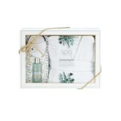 Style & Grace Spa Botanique Bathrobe Confezione Regalo 200ml Bagnoschiuma + Spugna Sisal + Accappatoio