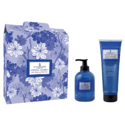 Atkinsons Cofanetto Fine Perfumed Bath Line Blu Lavanda Liquid Soap 300 Ml + Shower Gel 250 Ml
