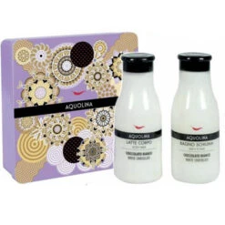 Aquolina CIOCCOLATO BIANCO Bagnoschiuma 250ml + Latte Corpo 250ml Confezione Regalo