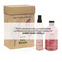 Aquolina VIVI NATURA SWEET HONEY VANILLA + BAGNODOCCIA 500ml + OLIO CORPO 150ml